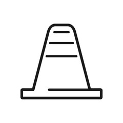 Soccer Cone icon outline. Football Equipment icons vector illustration collection in trendy design style, isolated on white background. The best editable graphic resources, suitable for many purposes.