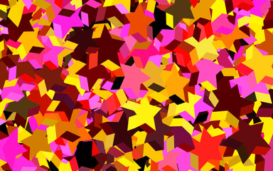 Dark Multicolor vector pattern with christmas stars.
