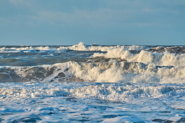 Stormy coast in denmark. High quality photo