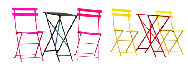 colorful chairs