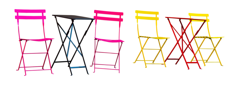 colorful chairs