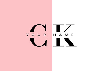 letter C, logo K, suitable for the company's initial symbol.