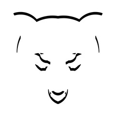 Wolf Head Outline Vector in elegant design style. Perfect for coloring book and many other purposes.