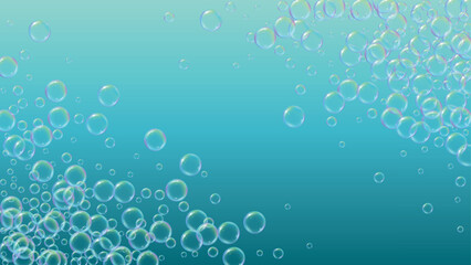 Soap bubble. Detergent bath foam and suds for bathtub. Shampoo.