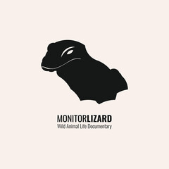 Obraz premium Komodo Dragon Logo Vector in trendy design style, Monitor Lizard, Reptile. Perfect for Business, Company, E-Sport, Technology, etc.