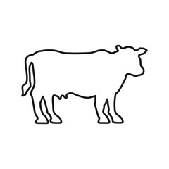 Obraz na płótnie Canvas The best of Cow Silhouette and Outline vector icons, logo template illustration in unique style. Suitable for multi purposes.