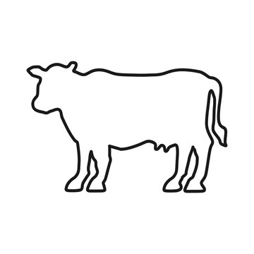 The best of Cow Silhouette and Outline vector icons, logo template illustration in unique style. Suitable for multi purposes.