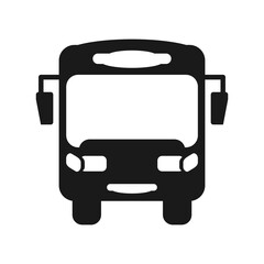 Bus icon vector, front look, illustration logo template in unique style. Suitable for many purposes.