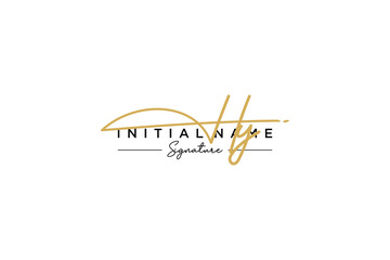 Initial HY signature logo template vector. Hand drawn Calligraphy lettering Vector illustration.