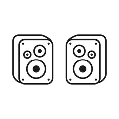 Active Speaker icon concept. Simple illustration symbol of Desktop PC Setup collection. Suitable for many purpose, like web and mobile.