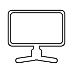 LCD Monitor icon concept. Simple illustration symbol of Desktop PC Setup collection. Suitable for many purpose, like web and mobile.