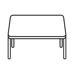 Computer Table icon concept. Simple illustration symbol of Desktop PC Setup collection. Suitable for many purpose, like web and mobile.