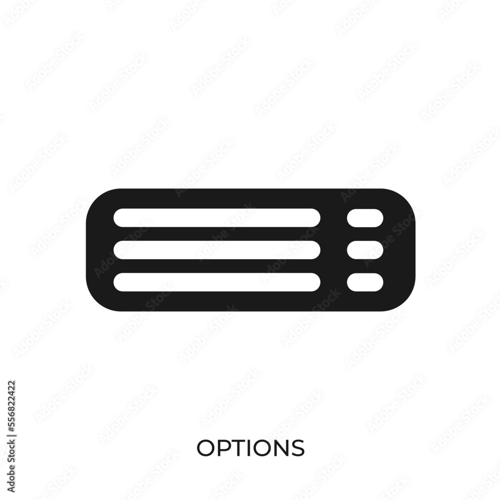 Poster the best options icon vector. symbol illustration in unique trendy style. from computer operating sy
