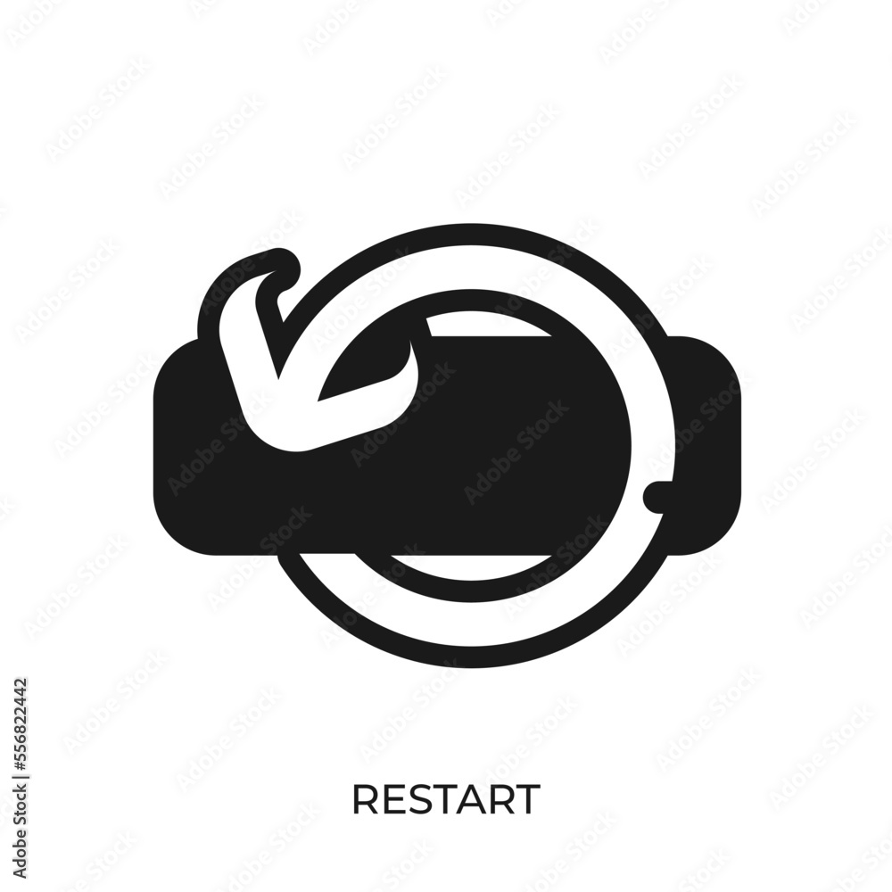 Poster the best restart icon vector. symbol illustration in unique trendy style. from computer operating sy
