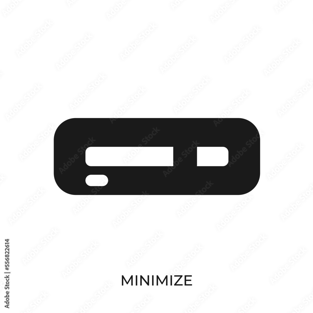 Poster the best minimize icon vector. symbol illustration in unique trendy style. from computer operating s
