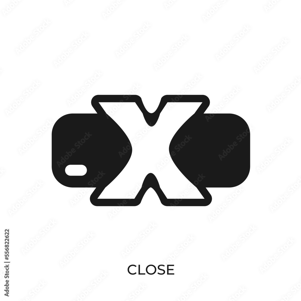 Poster the best close icon vector. symbol illustration in unique trendy style. from computer operating syst