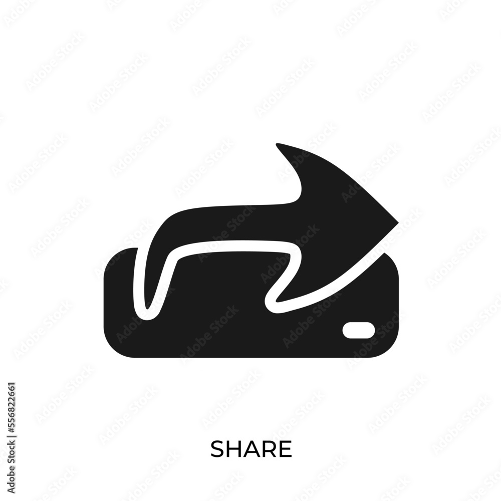 Poster the best share icon vector. symbol illustration in unique trendy style. from computer operating syst