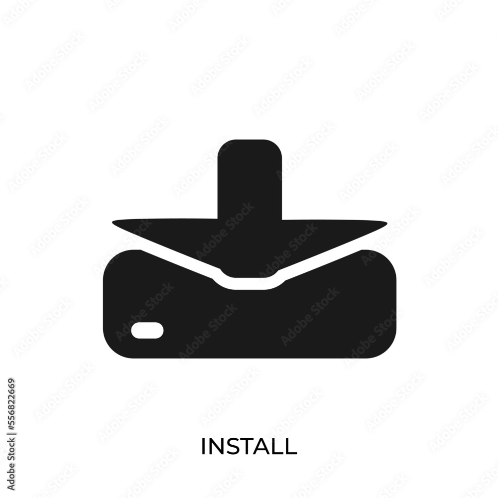 Aufkleber the best install icon vector. symbol illustration in unique trendy style. from computer operating sy