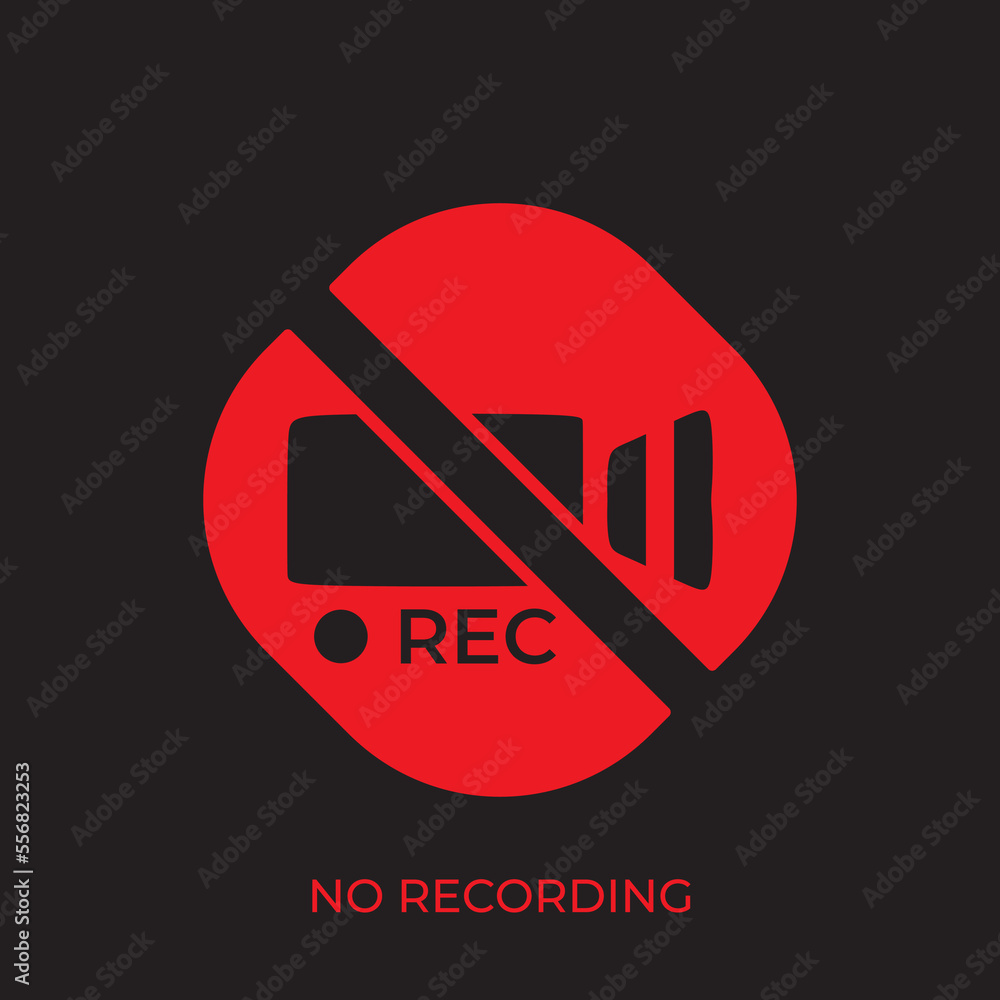 Poster the best no recording vector icon. prohibited video icon. no video camera icon. symbol illustration 