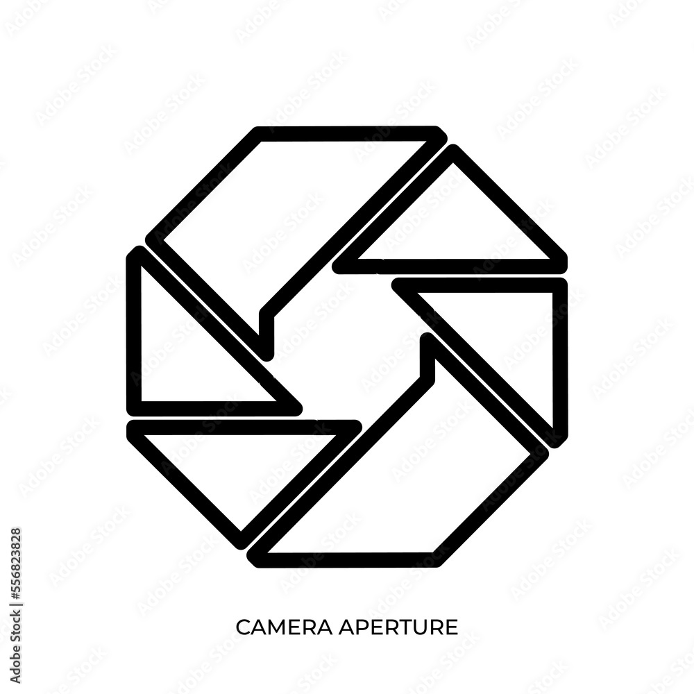 Poster the best camera aperture outline icon vector. flat unique design style. suitable for many purpose.