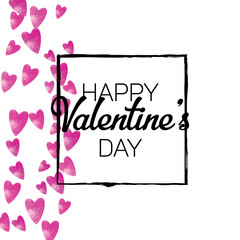 San Valentin Day Texture. Abstract Design For Party. Luxury Frame. Rose Art Splatter. Beautiful Illustration For Gift. Pink Vintage Poster. Red San Valentin Day Texture.