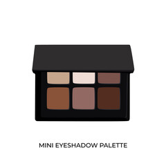 The best Mini Eyeshadow Palette illustration vector. semi realistic cartoon design style. suitable for many purpose.