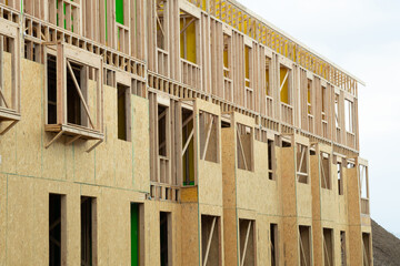 construction of a large plywood apartment