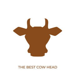 The best of Cow Head Silhouette icon vector, illustration logo template in unique style. Can be used for many purposes.