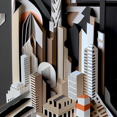 Abstract non representational City Scene