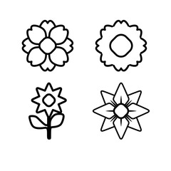 The best Flower icons vector collection, illustration logo template in unique outline style. Suitable for many purposes.