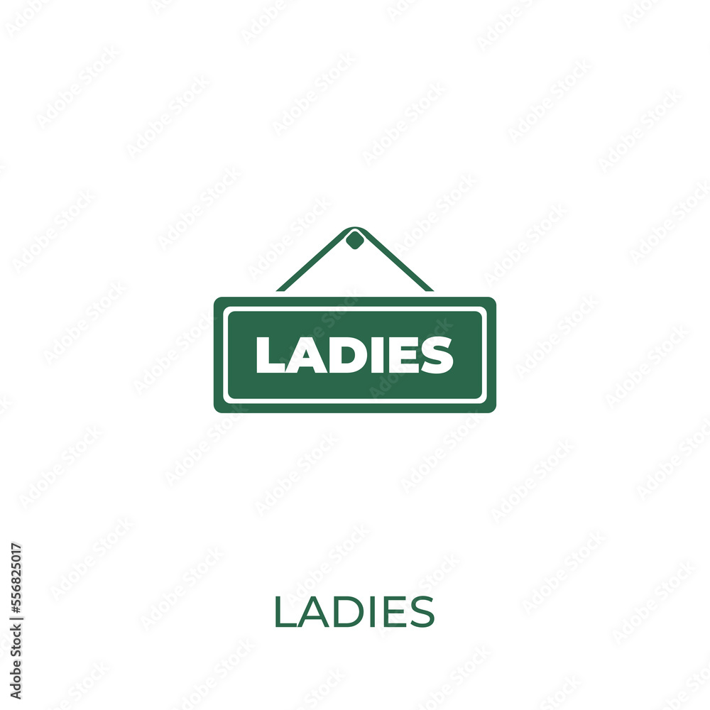 Poster ladies sign concept icon. vector symbol design of business collection. can be used for web and mobil