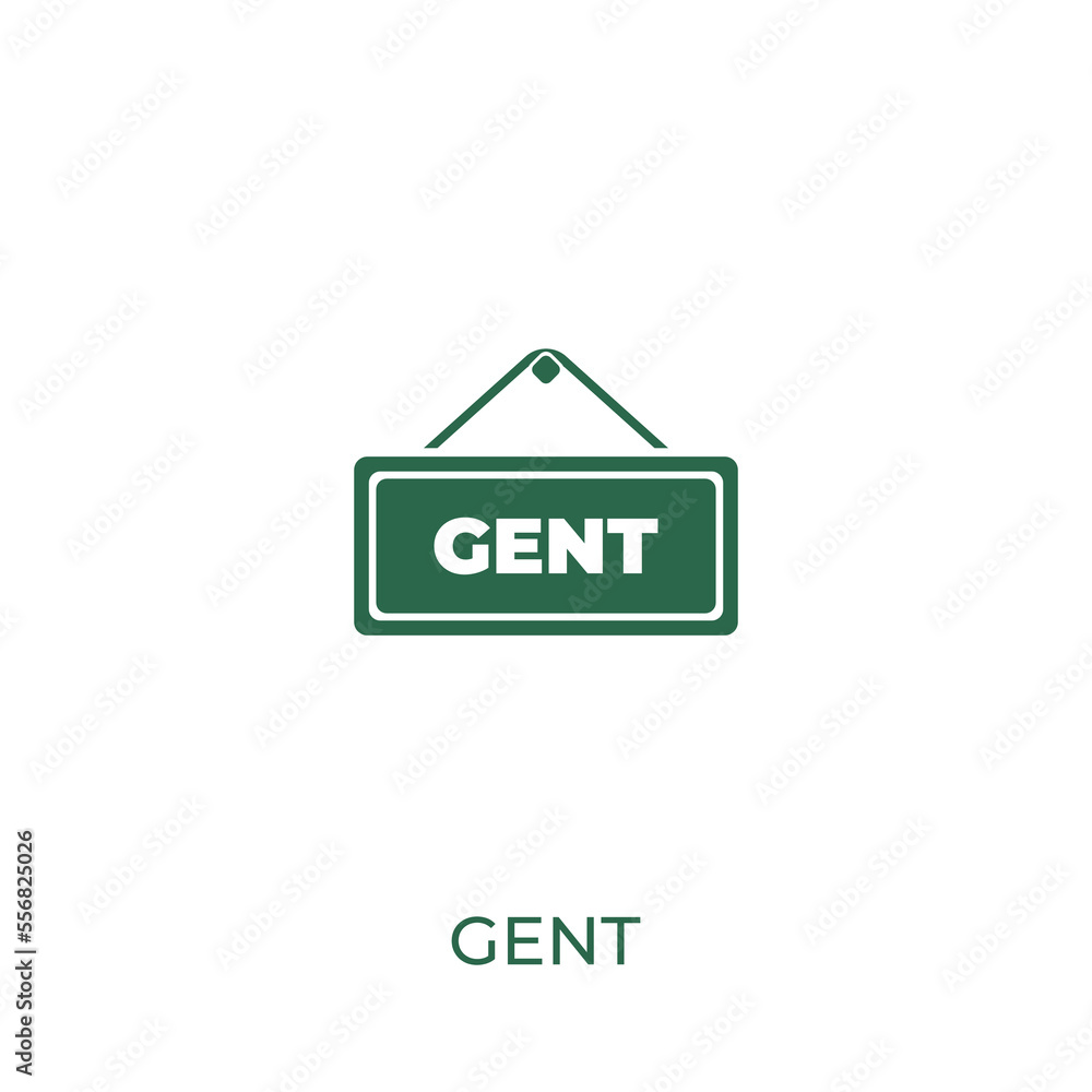 Poster gent sign concept icon. vector symbol design of business collection. can be used for web and mobile.