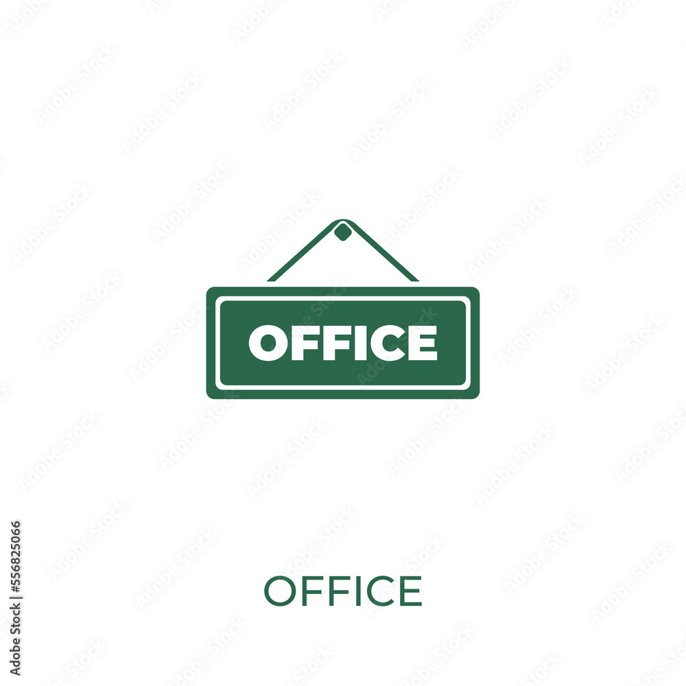 Poster office sign concept icon. vector symbol design of business collection. can be used for web and mobil