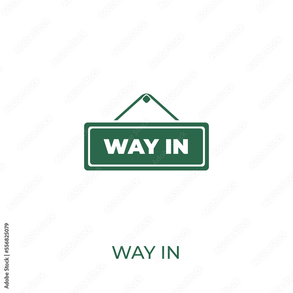 Poster way in sign concept icon. vector symbol design of business collection. can be used for web and mobil