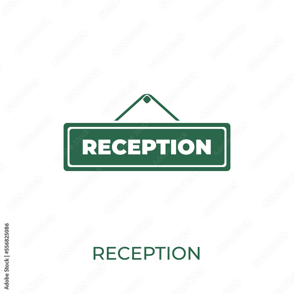 Poster reception sign concept icon. vector symbol design of business collection. can be used for web and mo
