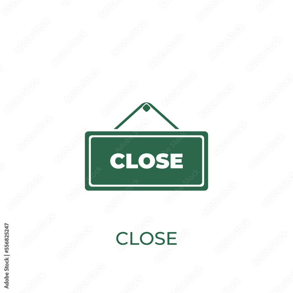 Poster close sign concept icon. vector symbol design from business collection. can be used for web and mobi