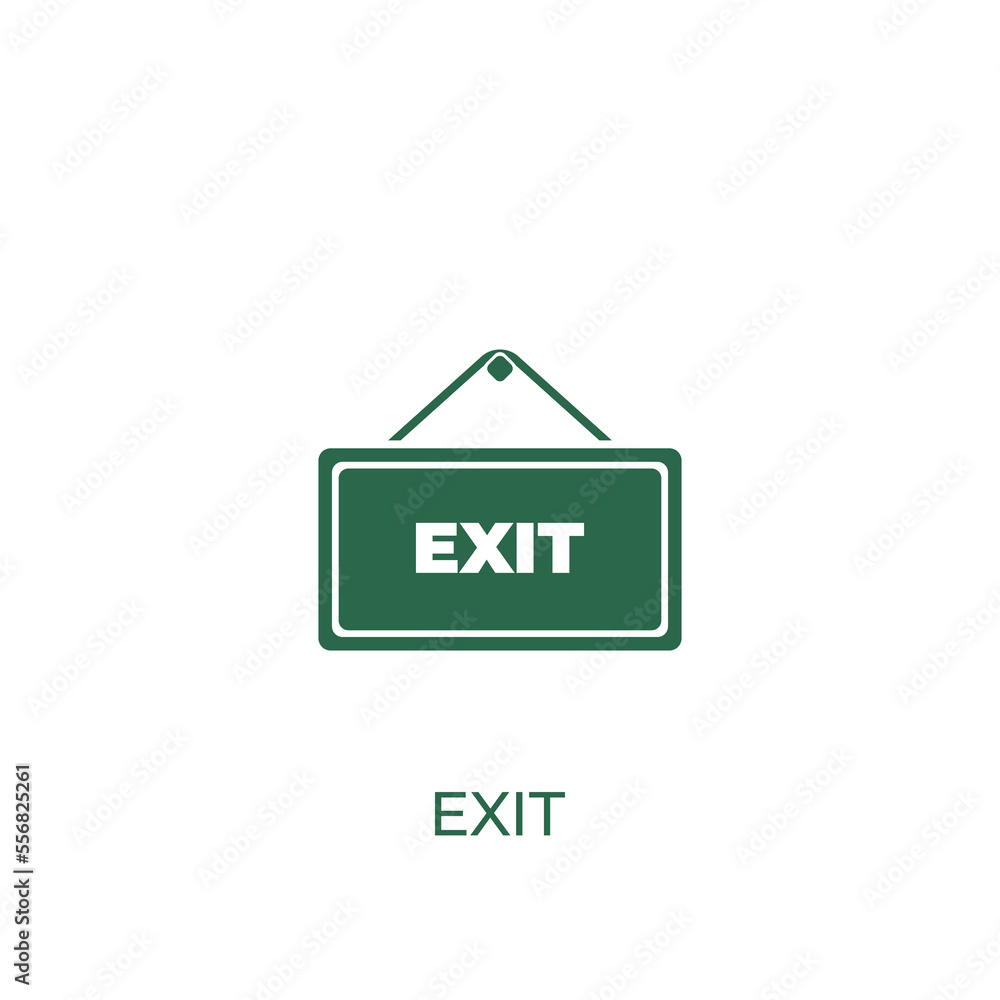 Poster exit sign concept icon. vector symbol design of business collection. can be used for web and mobile.