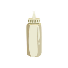 vector illustration of white mayonnaise sauce, flat cartoon design style.