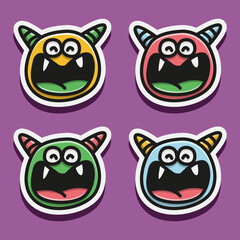 Monster character cartoon design illustration