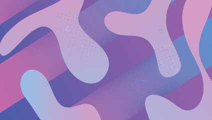 Modern Poster. Liquid Shapes. Memphis Page. Purple Vibrant Banner. Multicolor Invitation. Flow Gradient Design. Cool Landing Page. Digital Layout. Lilac Modern Poster