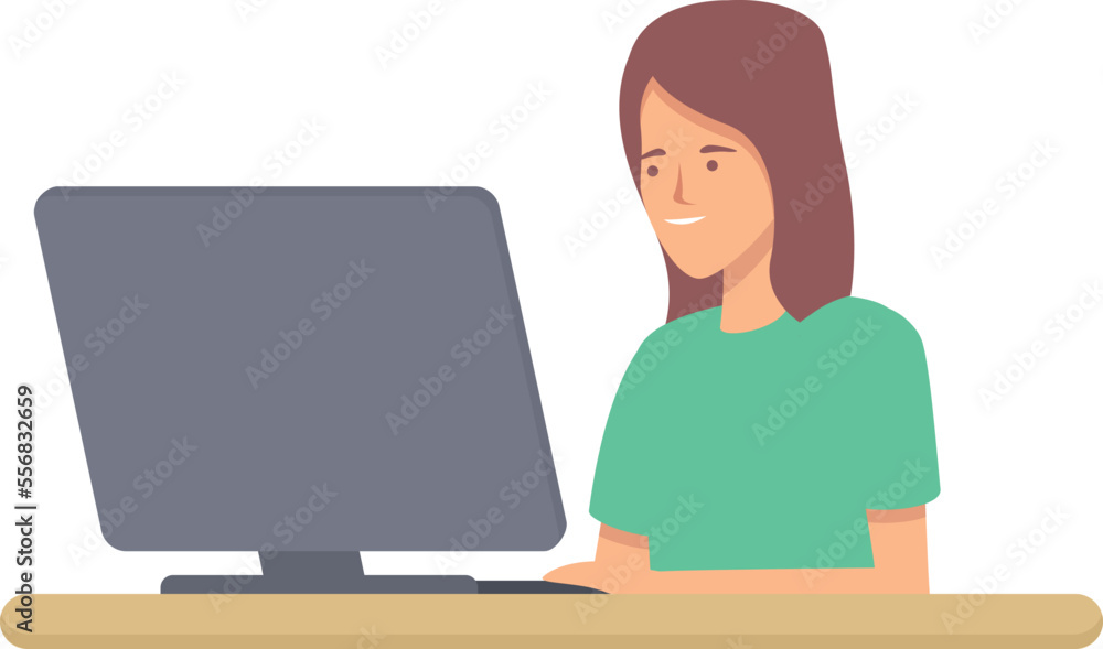 Poster coding icon cartoon vector. computer education. kid code