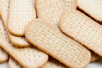 Biscuits on white background.