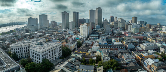 Aerial view of downtown New Orleans 