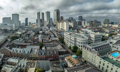 Aerial view of New Orleans with the courthouse