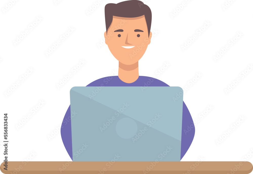 Poster programming work icon cartoon vector. computer technology. classroom children