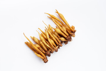 Fingerroot on a white background.