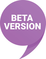 Web beta version icon cartoon vector. Computer program. Retro time