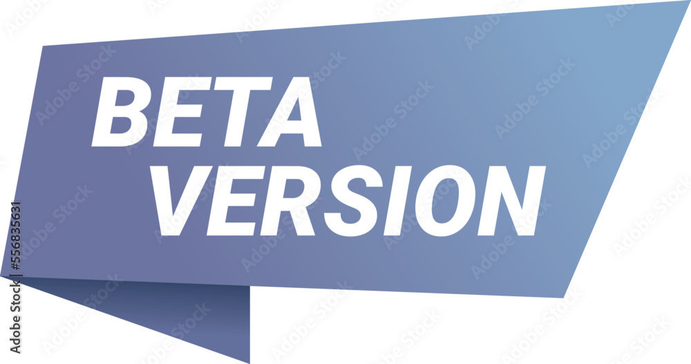 Poster new beta version icon cartoon vector. computer upgrade. online app
