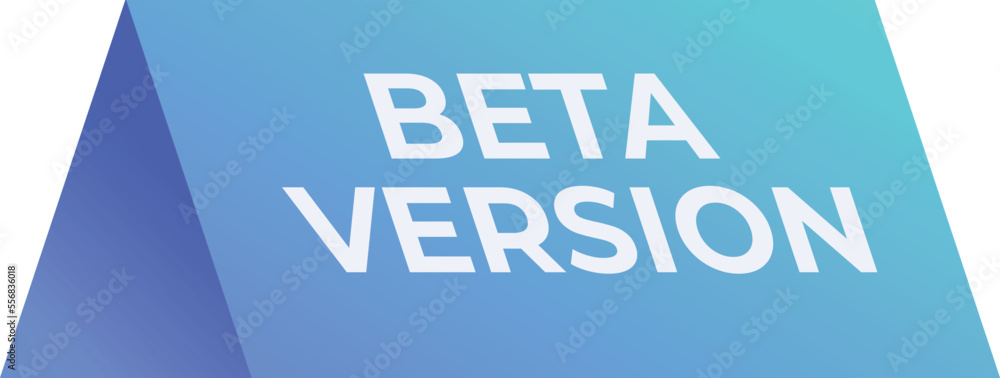 Poster beta version icon cartoon vector. data button. app online