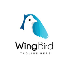 Bird Logo, Bird Wings Vector, Minimalist Design, For Product Branding, Template Icon Illustration